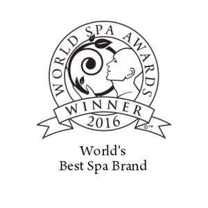 Award badge: Winner of World's Best Spa Brand at the 2017 World Spa Awards.