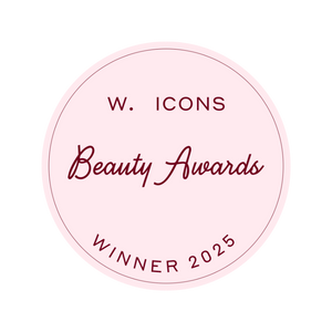 Winner's seal for the W. ICONS Beauty Awards 2025.
