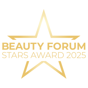 Award logo: Recipient of the Beauty Forum Stars Award 2025.