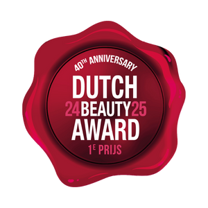 40th Anniversary Dutch Beauty Award seal, 1st Prize winner for 2024-2025.