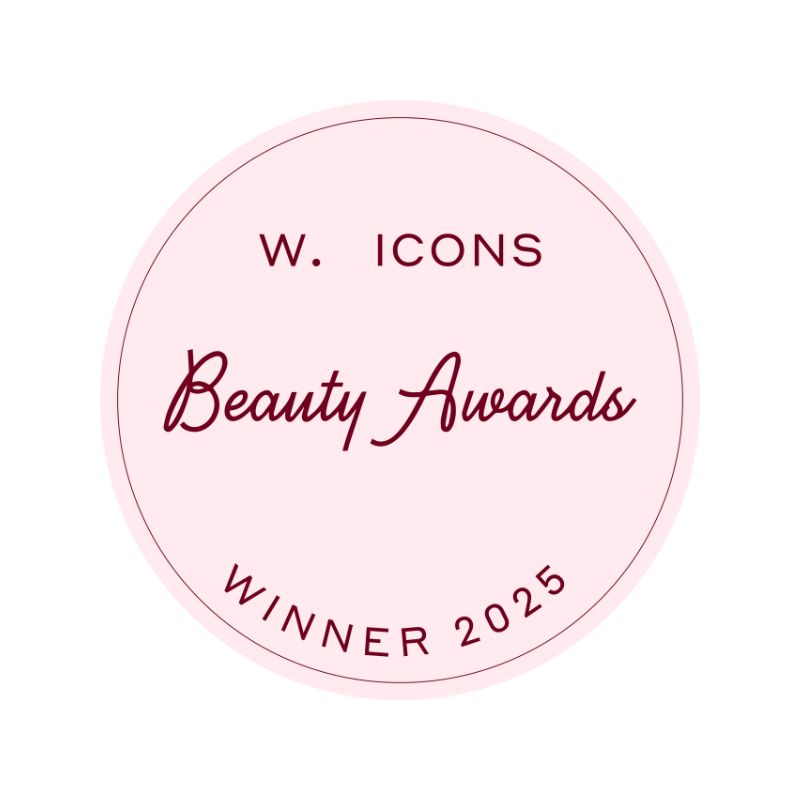 Winner's seal for the W. ICONS Beauty Awards 2025.